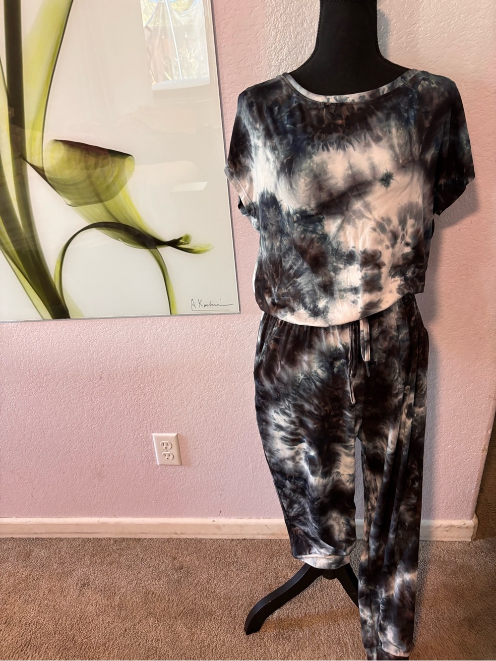 Prettygarden tie dye jumpsuit size medium